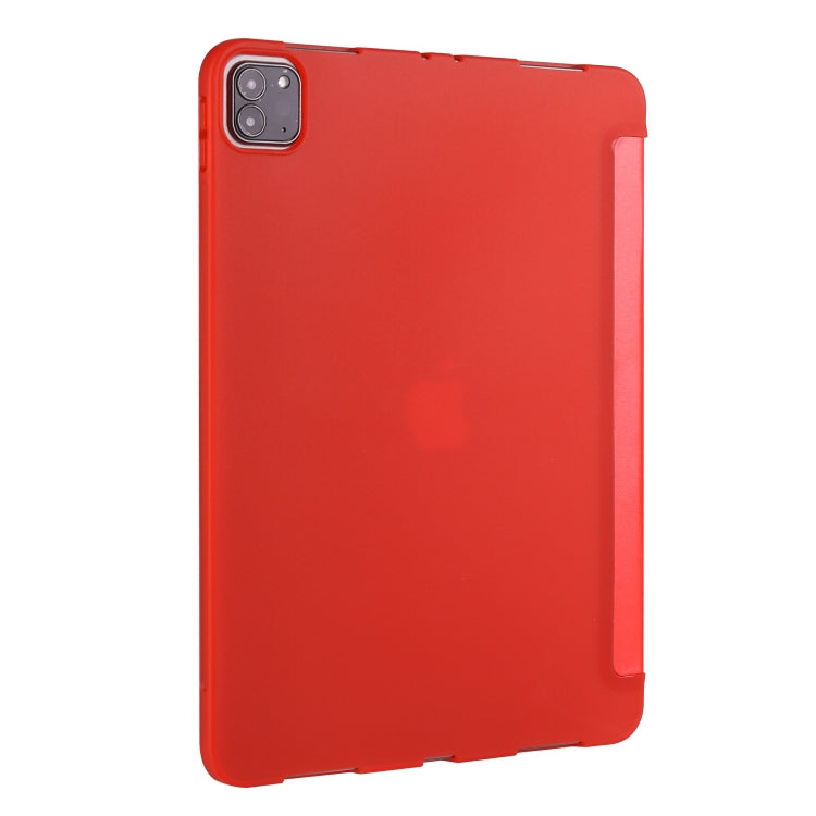 For iPad Pro 11 (2020) 3-folding Horizontal Flip PU Leather + Shockproof Honeycomb TPU Tablet Case with Holder