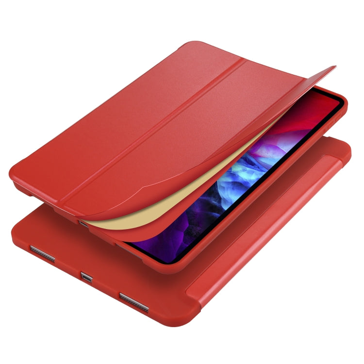 For iPad Pro 11 (2020) 3-folding Horizontal Flip PU Leather + Shockproof Honeycomb TPU Tablet Case with Holder