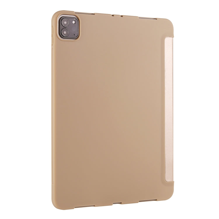 For iPad Pro 11 (2020) 3-folding Horizontal Flip PU Leather + Shockproof Honeycomb TPU Tablet Case with Holder