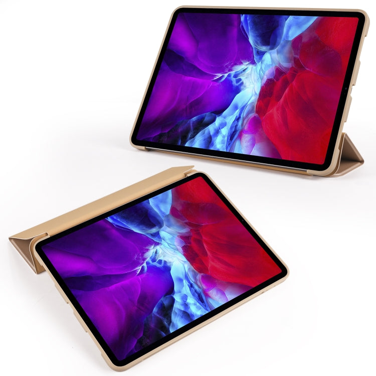 For iPad Pro 11 (2020) 3-folding Horizontal Flip PU Leather + Shockproof Honeycomb TPU Tablet Case with Holder