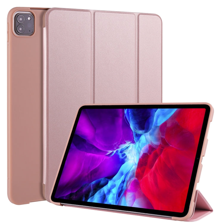 For iPad Pro 11 (2020) 3-folding Horizontal Flip PU Leather + Shockproof Honeycomb TPU Tablet Case with Holder