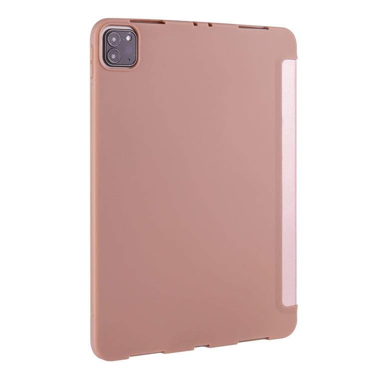 For iPad Pro 11 (2020) 3-folding Horizontal Flip PU Leather + Shockproof Honeycomb TPU Tablet Case with Holder