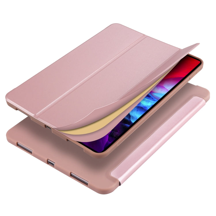 For iPad Pro 11 (2020) 3-folding Horizontal Flip PU Leather + Shockproof Honeycomb TPU Tablet Case with Holder
