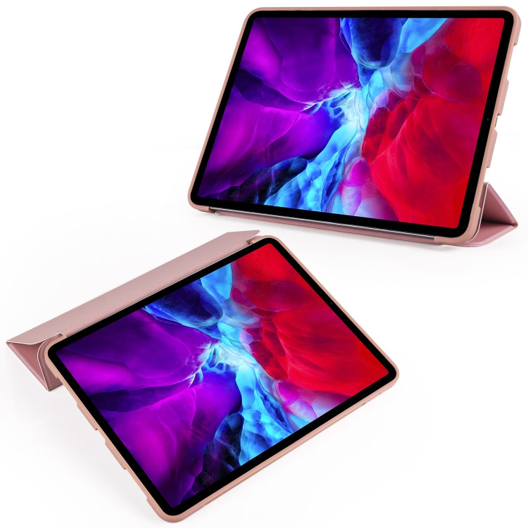 For iPad Pro 11 (2020) 3-folding Horizontal Flip PU Leather + Shockproof Honeycomb TPU Tablet Case with Holder