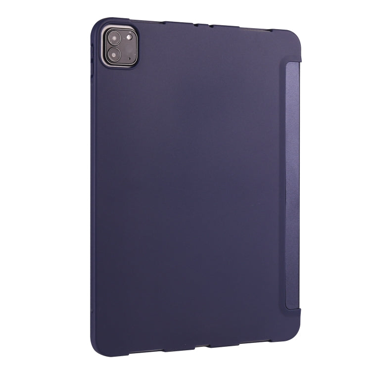 For iPad Pro 11 (2020) 3-folding Horizontal Flip PU Leather + Shockproof Honeycomb TPU Tablet Case with Holder