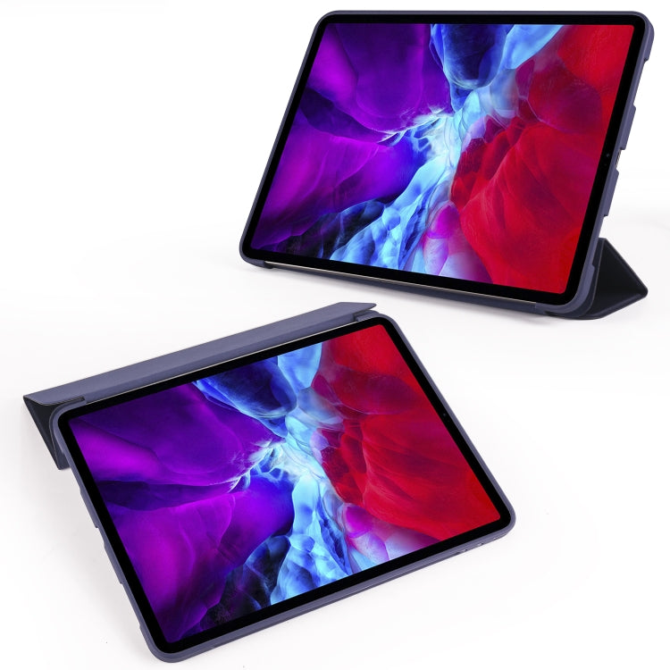 For iPad Pro 11 (2020) 3-folding Horizontal Flip PU Leather + Shockproof Honeycomb TPU Tablet Case with Holder