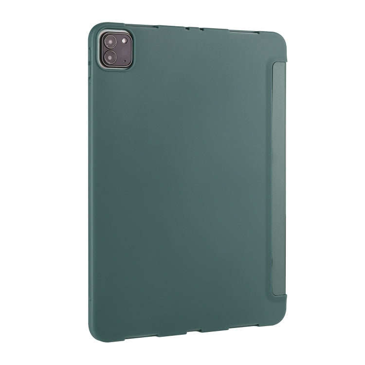 For iPad Pro 11 (2020) 3-folding Horizontal Flip PU Leather + Shockproof Honeycomb TPU Tablet Case with Holder