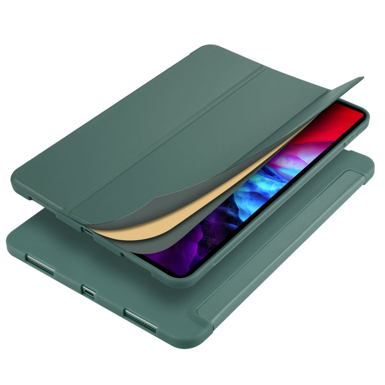 For iPad Pro 11 (2020) 3-folding Horizontal Flip PU Leather + Shockproof Honeycomb TPU Tablet Case with Holder