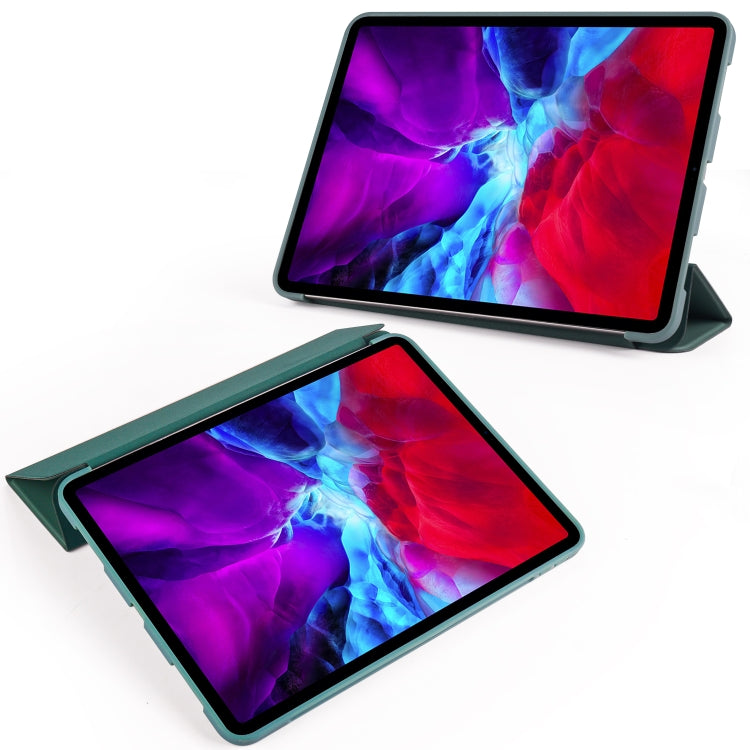 For iPad Pro 11 (2020) 3-folding Horizontal Flip PU Leather + Shockproof Honeycomb TPU Tablet Case with Holder