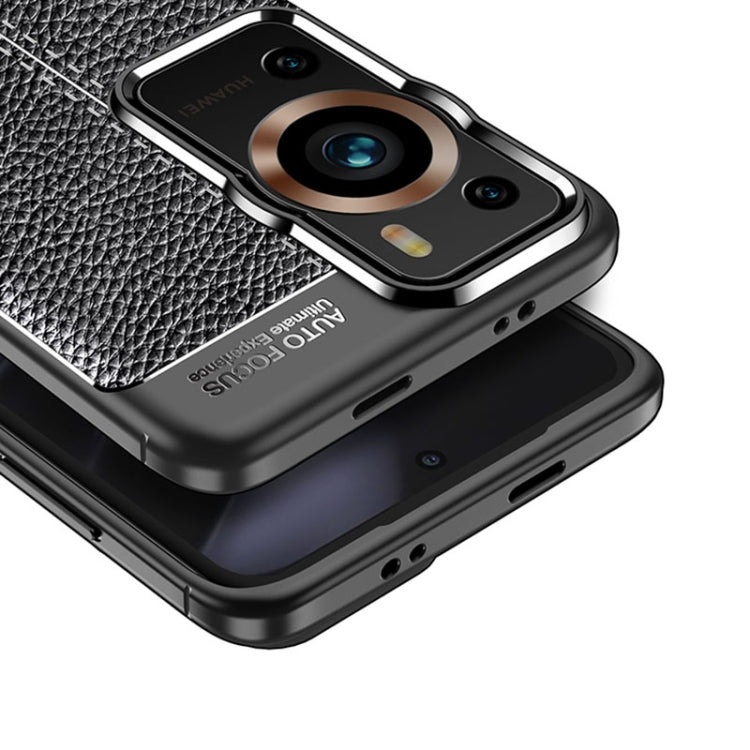 For Huawei P60 Pro Litchi Texture Shockproof TPU Phone Case