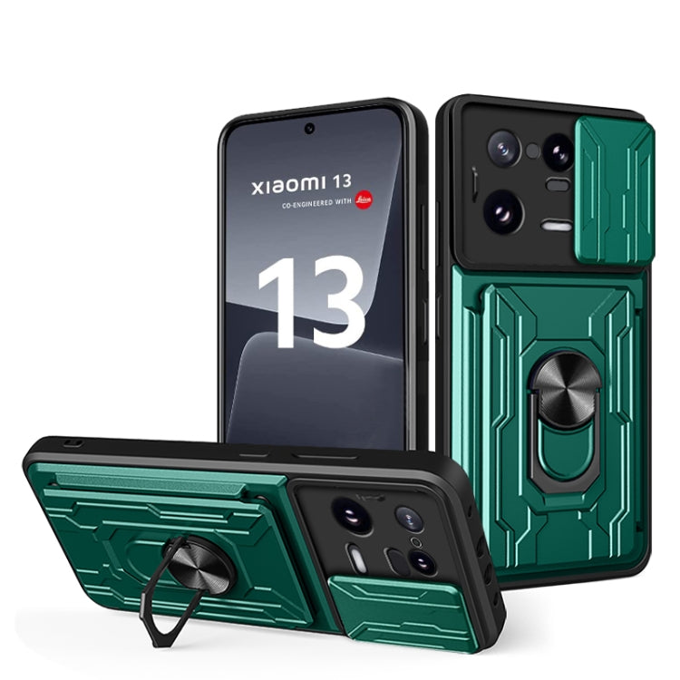 For Xiaomi 13 Pro Sliding Camshield TPU+PC Phone Case with Card Slot
