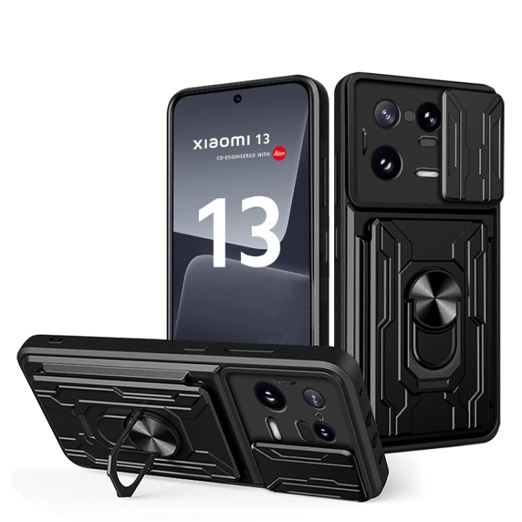 For Xiaomi 13 Pro Sliding Camshield TPU+PC Phone Case with Card Slot