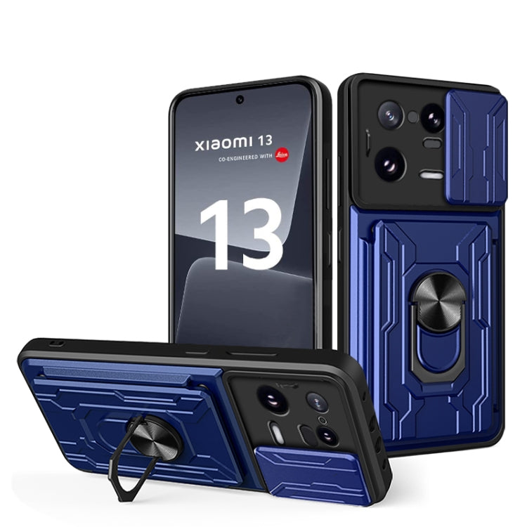 For Xiaomi 13 Pro Sliding Camshield TPU+PC Phone Case with Card Slot