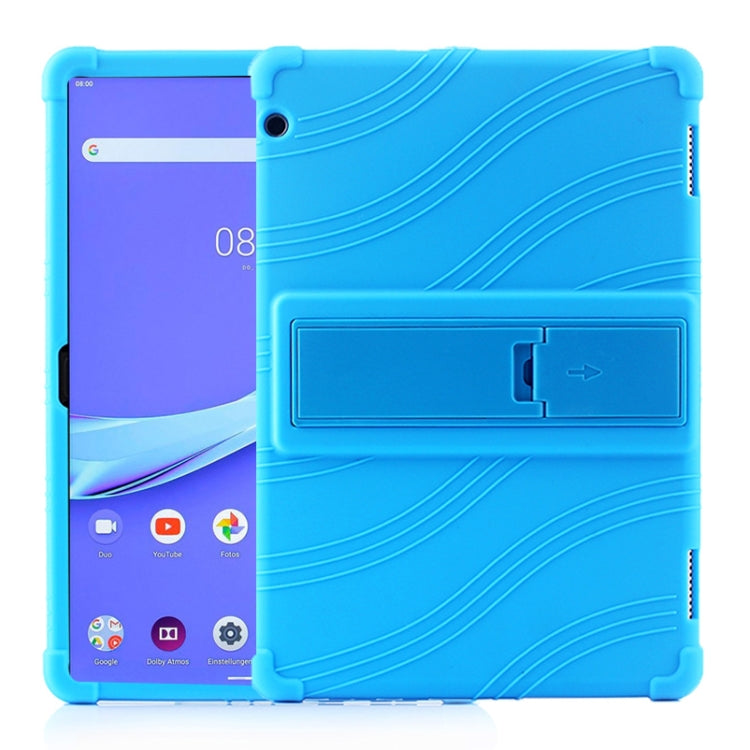 For Lenovo Tab M10 Tablet PC Silicone Protective Case with Invisible Bracket