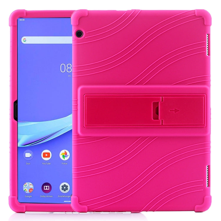 For Lenovo Tab M10 Tablet PC Silicone Protective Case with Invisible Bracket