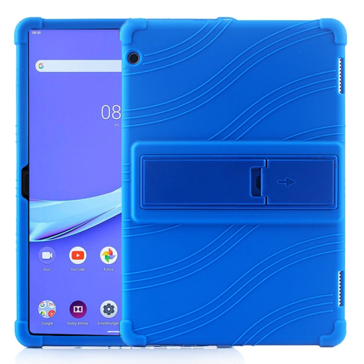 For Lenovo Tab M10 Tablet PC Silicone Protective Case with Invisible Bracket