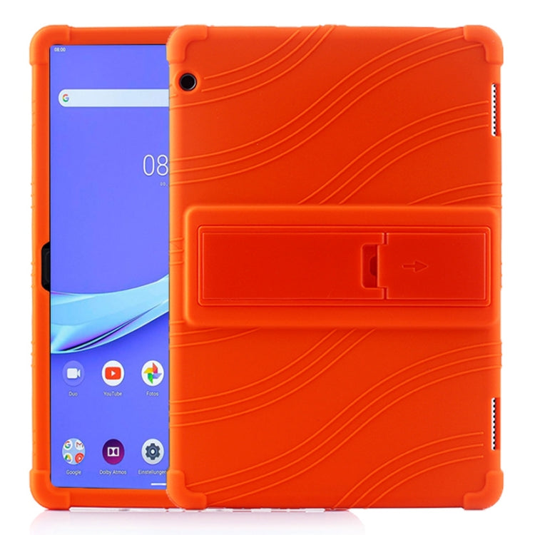 For Lenovo Tab M10 Tablet PC Silicone Protective Case with Invisible Bracket