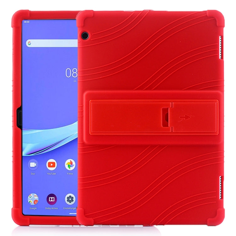 For Lenovo Tab M10 Tablet PC Silicone Protective Case with Invisible Bracket