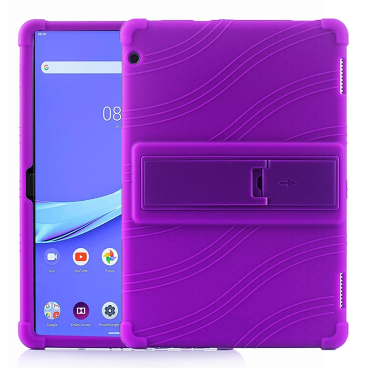 For Lenovo Tab M10 Tablet PC Silicone Protective Case with Invisible Bracket