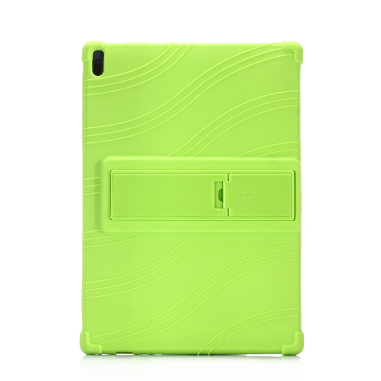 For Lenovo Tab E10 Tablet PC Silicone Protective Case with Invisible Bracket