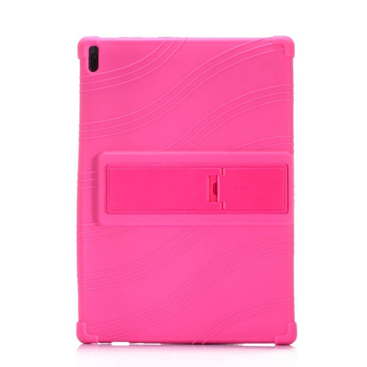 For Lenovo Tab E10 Tablet PC Silicone Protective Case with Invisible Bracket