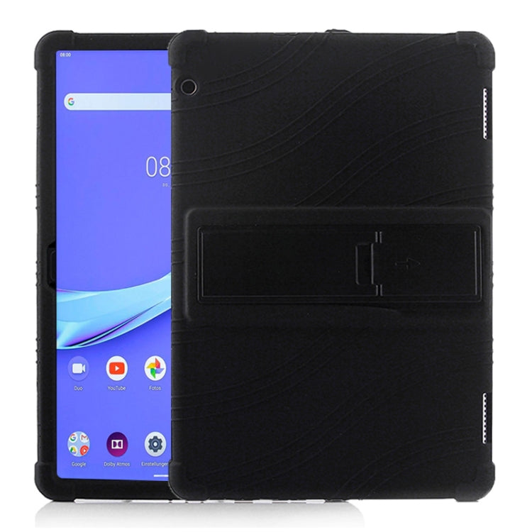 For Lenovo Tab E10 Tablet PC Silicone Protective Case with Invisible Bracket