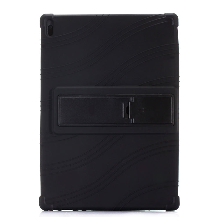 For Lenovo Tab E10 Tablet PC Silicone Protective Case with Invisible Bracket