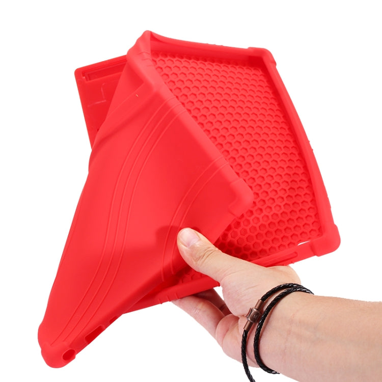 For Lenovo Tab E10 Tablet PC Silicone Protective Case with Invisible Bracket