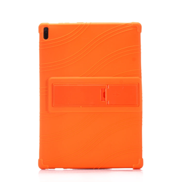 For Lenovo Tab E10 Tablet PC Silicone Protective Case with Invisible Bracket