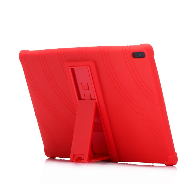 For Lenovo Tab E10 Tablet PC Silicone Protective Case with Invisible Bracket