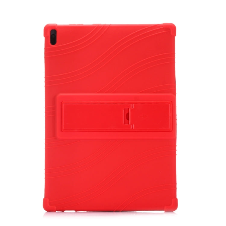 For Lenovo Tab E10 Tablet PC Silicone Protective Case with Invisible Bracket