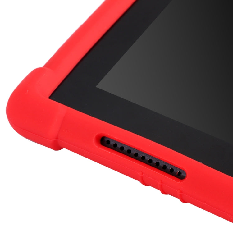 For Lenovo Tab E10 Tablet PC Silicone Protective Case with Invisible Bracket