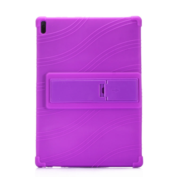 For Lenovo Tab E10 Tablet PC Silicone Protective Case with Invisible Bracket