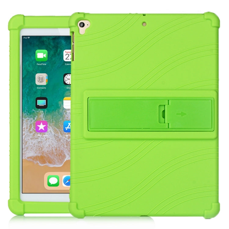 For iPad 6 (9.7 Universal) Tablet PC Silicone Protective Case with Invisible Bracket