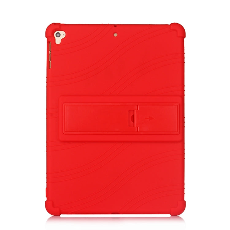 For iPad 6 (9.7 Universal) Tablet PC Silicone Protective Case with Invisible Bracket
