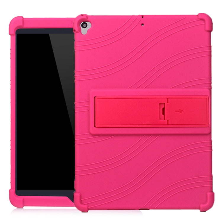 For iPad 10.2 / 10.5 Tablet PC Silicone Protective Case with Invisible Bracket