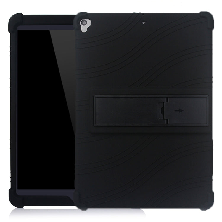 For iPad 10.2 / 10.5 Tablet PC Silicone Protective Case with Invisible Bracket