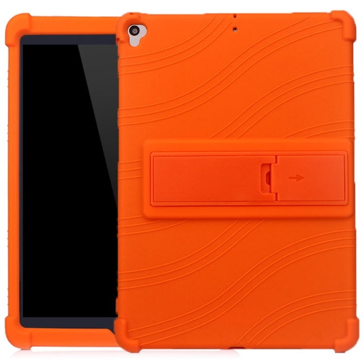 For iPad 10.2 / 10.5 Tablet PC Silicone Protective Case with Invisible Bracket