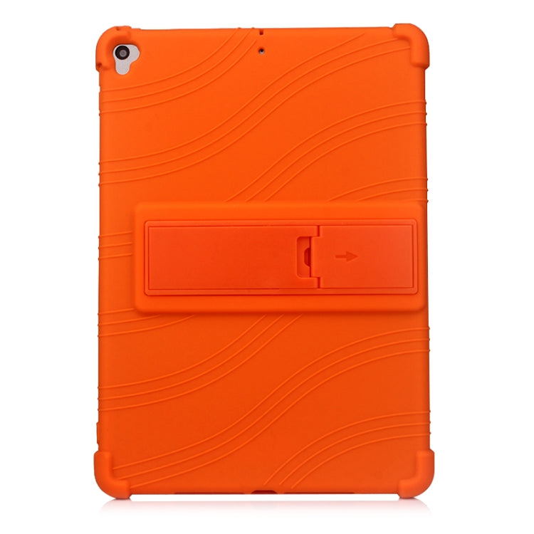 For iPad 10.2 / 10.5 Tablet PC Silicone Protective Case with Invisible Bracket