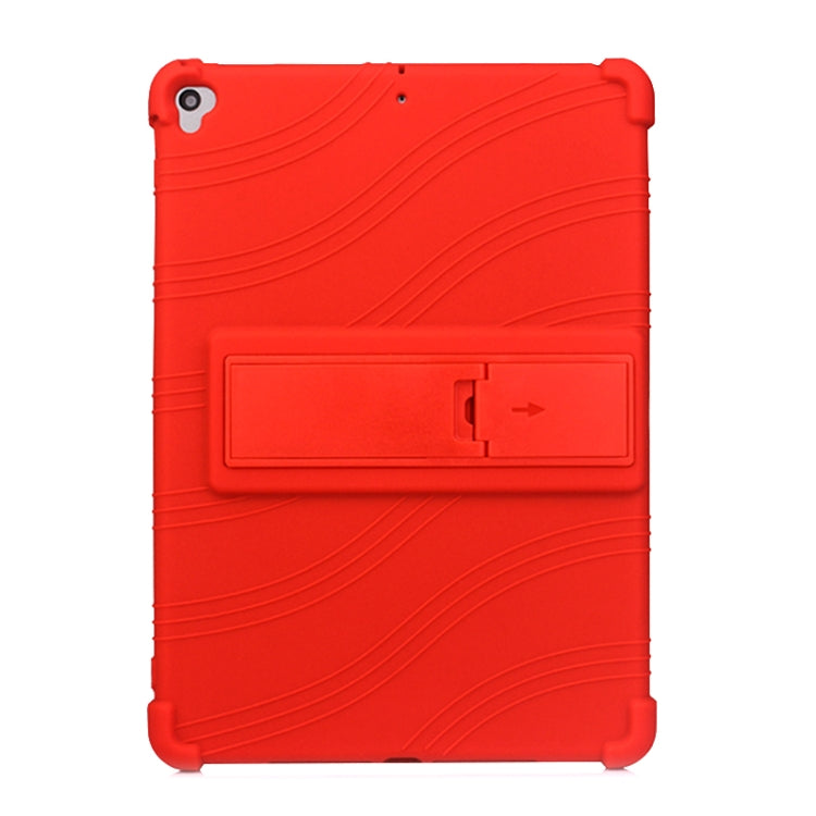 For iPad 10.2 / 10.5 Tablet PC Silicone Protective Case with Invisible Bracket