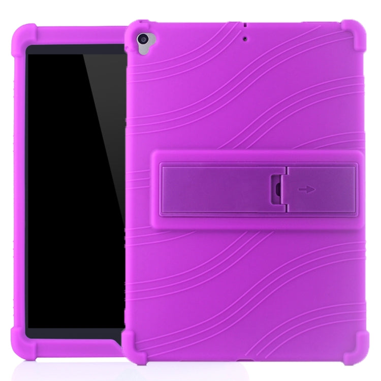 For iPad 10.2 / 10.5 Tablet PC Silicone Protective Case with Invisible Bracket