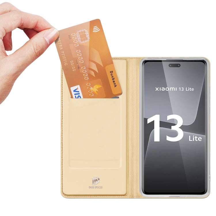 For Xiaomi 13 Lite DUX DUCIS Skin Pro Series Flip Leather Phone Case