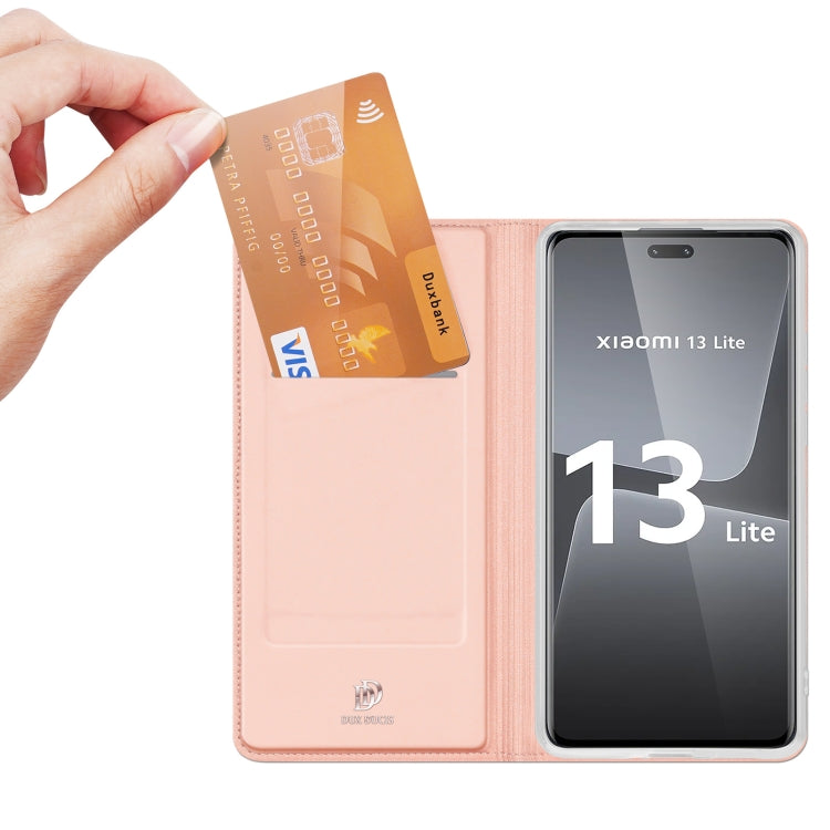 For Xiaomi 13 Lite DUX DUCIS Skin Pro Series Flip Leather Phone Case