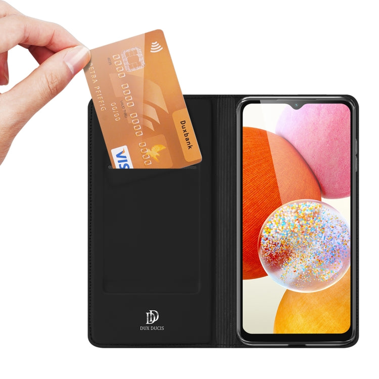 For Samsung Galaxy A14 4G DUX DUCIS Skin Pro Series Flip Leather Phone Case
