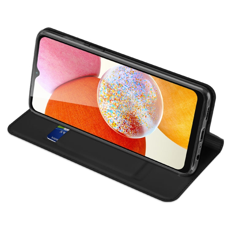 For Samsung Galaxy A14 4G DUX DUCIS Skin Pro Series Flip Leather Phone Case