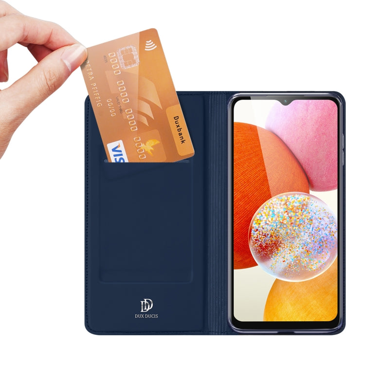 For Samsung Galaxy A14 4G DUX DUCIS Skin Pro Series Flip Leather Phone Case