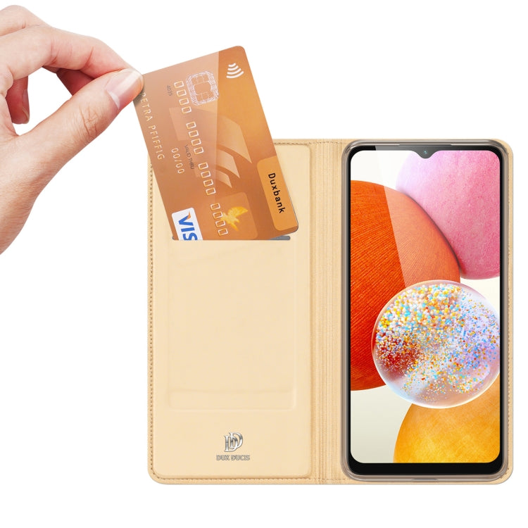 For Samsung Galaxy A14 4G DUX DUCIS Skin Pro Series Flip Leather Phone Case