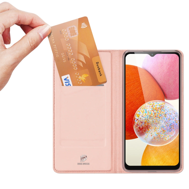 For Samsung Galaxy A14 4G DUX DUCIS Skin Pro Series Flip Leather Phone Case