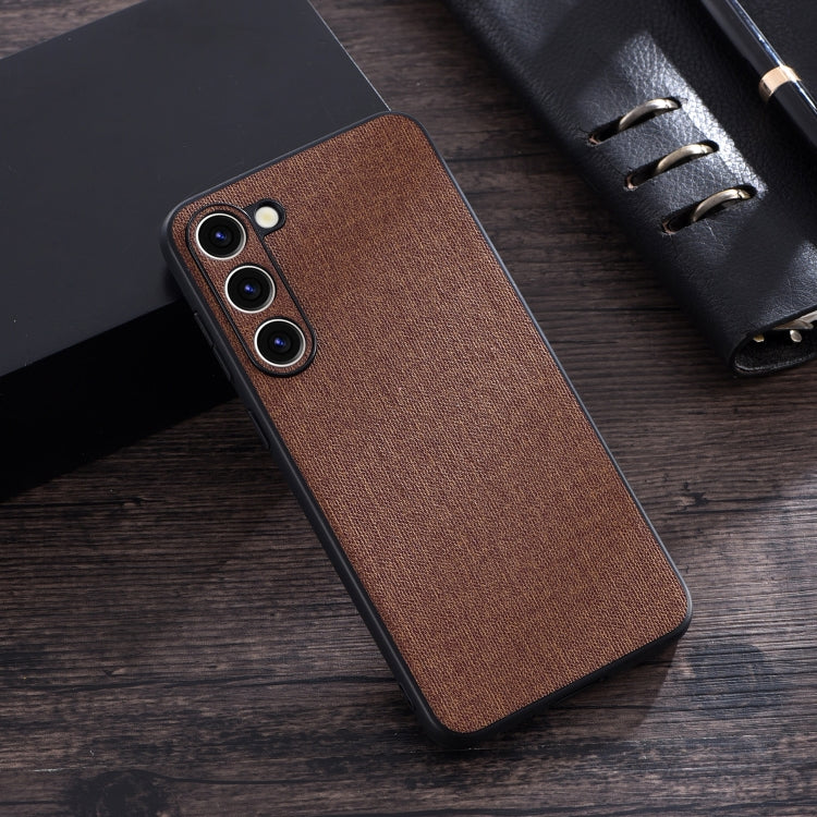 For Samsung Galaxy S23 5G Cloth Texture PU + TPU Phone Case