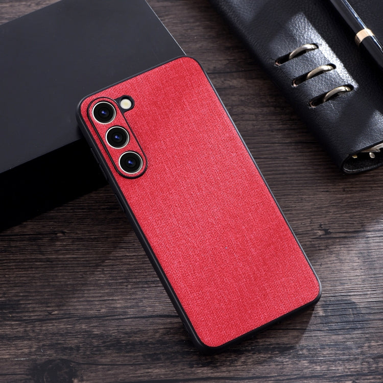 For Samsung Galaxy S23 5G Cloth Texture PU + TPU Phone Case